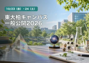 東大柏キャンパス一般公開2026は10月23・24日!入場無料、特別講演の申込は10月12日まで